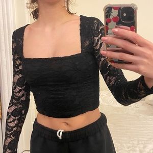 XSmall black crop top from nastygal brand